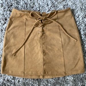 Suede skirt